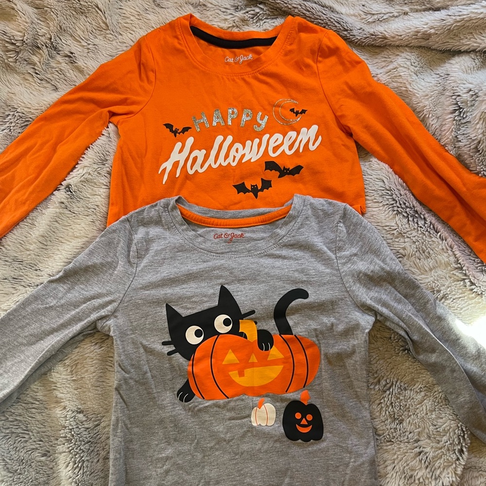 2 Halloween long sleeved tees 4t
